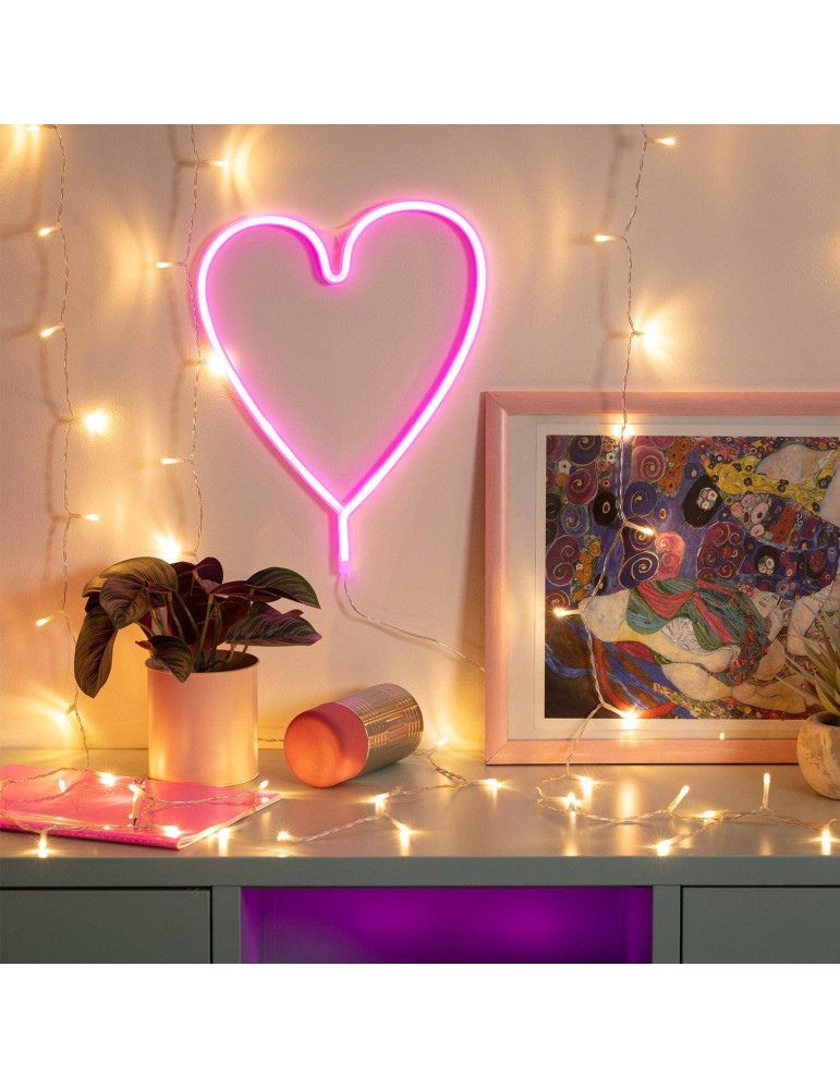 Néon LED Heart à Piles