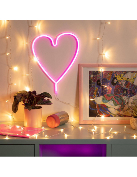 Néon LED Heart à Piles