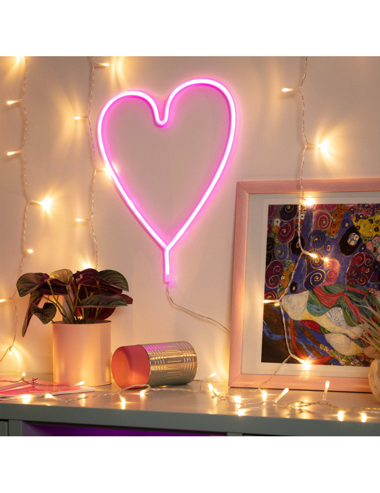 Néon LED Heart à Piles
