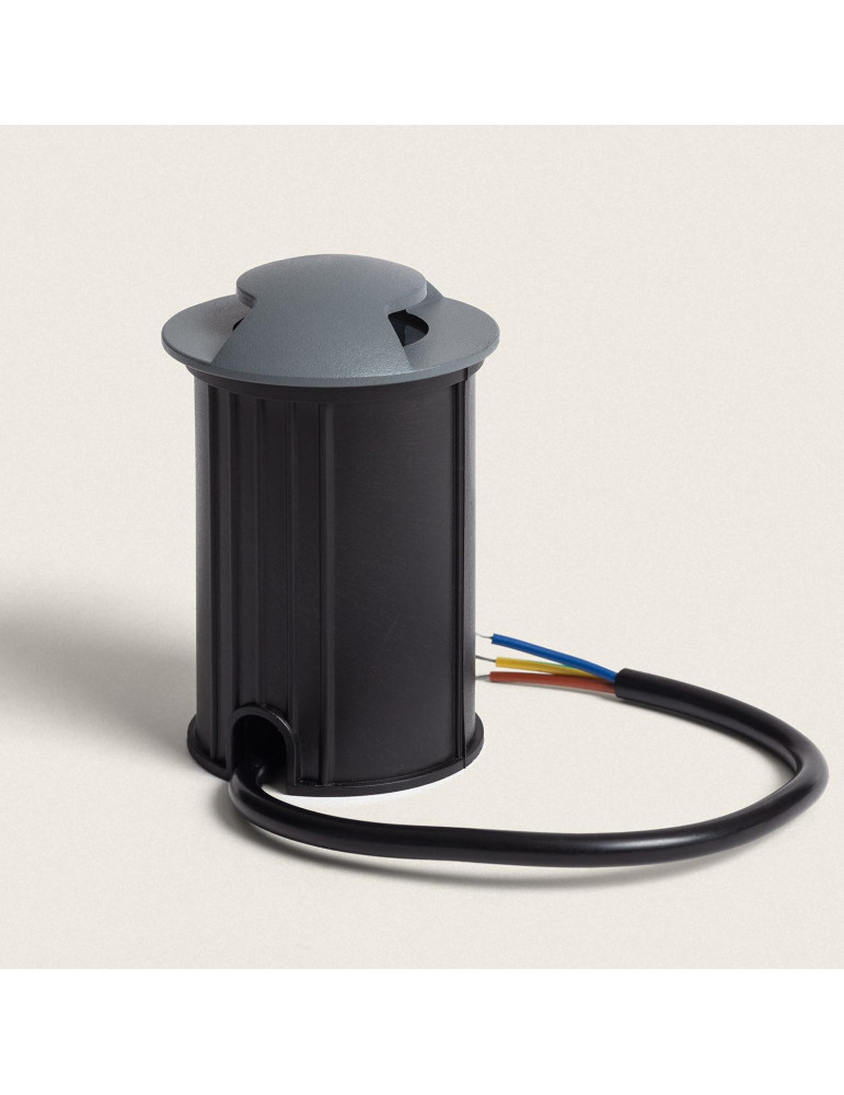 Balise Extérieure LED 3W Encastrable au Sol Letso 2L Grise