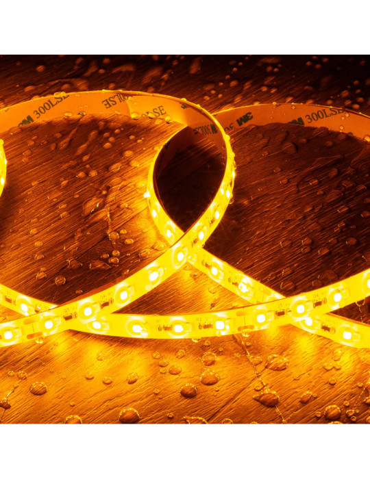 Ruban LED 24V DC Dimmable SMD2835 140 LED/m 5m IP65 Largeur 10mm Coupe tous les 100cm Dim to Warm