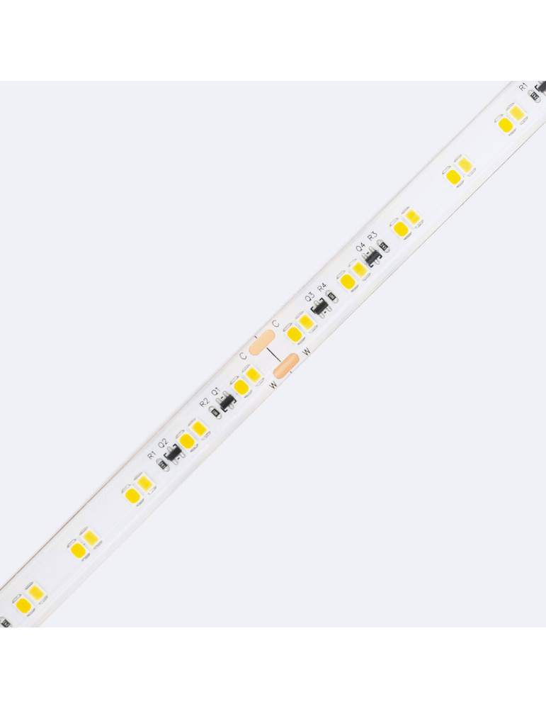 Ruban LED 24V DC Dimmable SMD2835 140 LED/m 5m IP65 Largeur 10mm Coupe tous les 100cm Dim to Warm