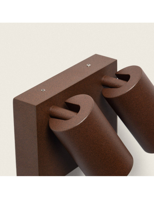 Applique Murale Extérieure LED 18W Aluminium CCT Sélectionnable Deux Spots avec Détecteur de Mouvement Kuriya