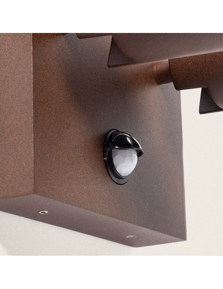 Applique Murale Extérieure LED 18W Aluminium CCT Sélectionnable Deux Spots avec Détecteur de Mouvement Kuriya