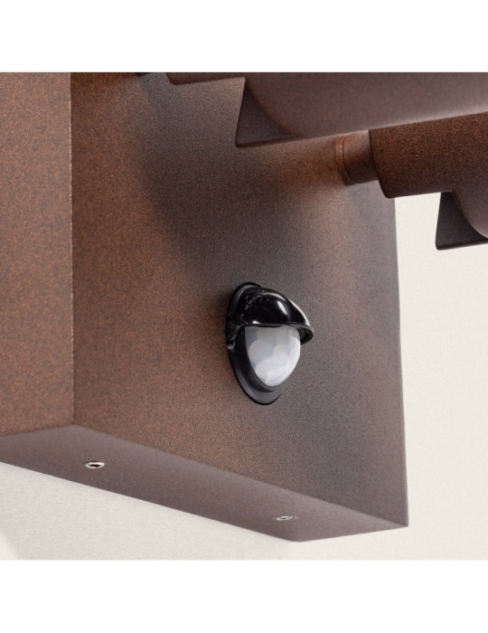 Applique Murale Extérieure LED 18W Aluminium CCT Sélectionnable Deux Spots avec Détecteur de Mouvement Kuriya