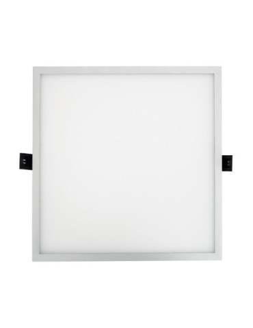 Dalle LED 30W Carrée High Lumen LIFUD Coupe Ø 200 mm Argentée