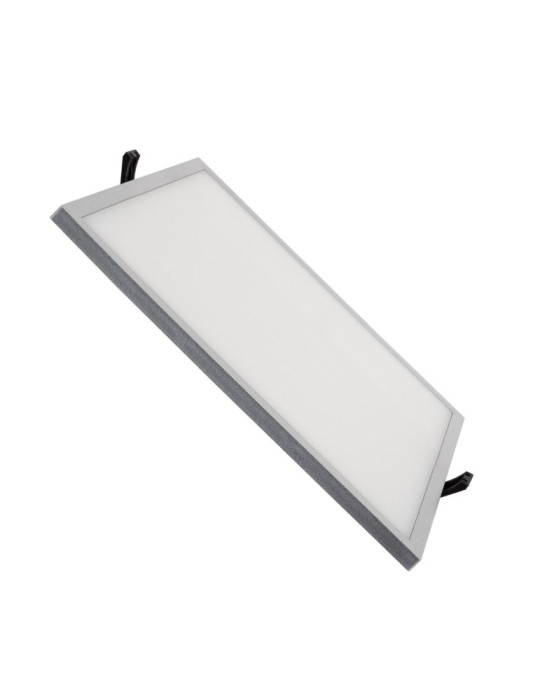 Dalle LED 30W Carrée High Lumen LIFUD Coupe Ø 200 mm Argentée