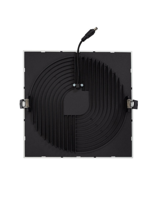 Dalle LED 30W Carrée High Lumen LIFUD Coupe Ø 200 mm Argentée