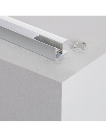 Profilé Aluminium pour Étagère avec Capot Continu pour Ruban LED jusqu'à 12 mm