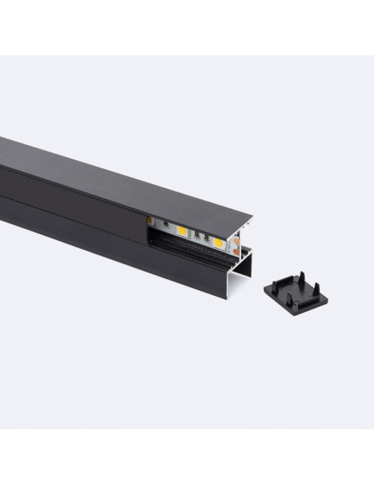 Profilé Aluminium pour Étagère avec Capot Continu pour Ruban LED jusqu'à 12 mm