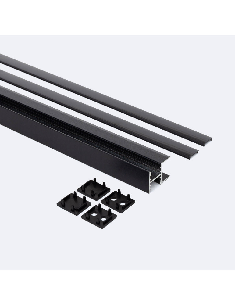 Profilé Aluminium pour Étagère avec Capot Continu pour Ruban LED jusqu'à 12 mm