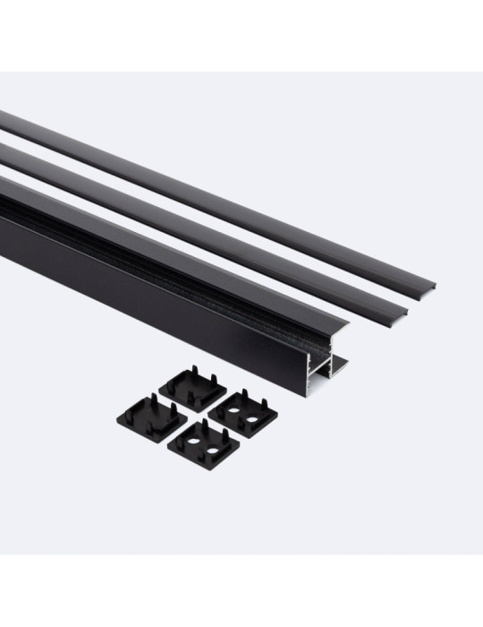 Profilé Aluminium pour Étagère avec Capot Continu pour Ruban LED jusqu'à 12 mm