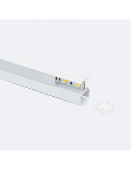 Profilé Aluminium pour Étagère avec Capot Continu pour Ruban LED jusqu'à 12 mm