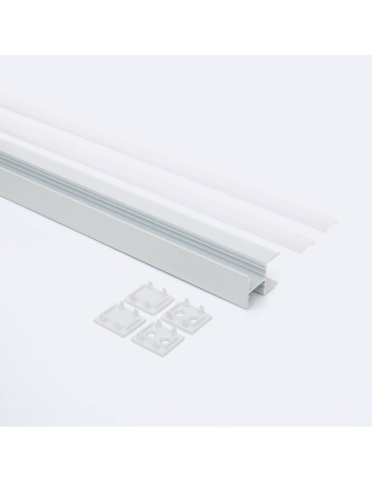 Profilé Aluminium pour Étagère avec Capot Continu pour Ruban LED jusqu'à 12 mm