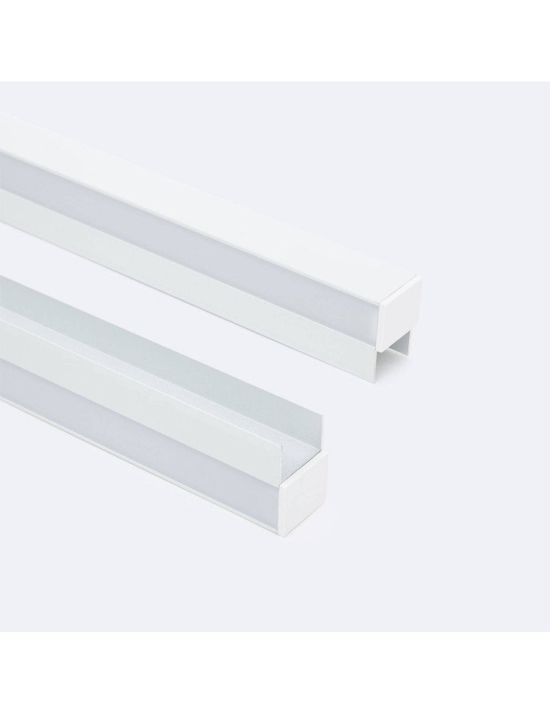 Profilé Aluminium pour Étagère avec Capot Continu pour Ruban LED jusqu'à 12 mm