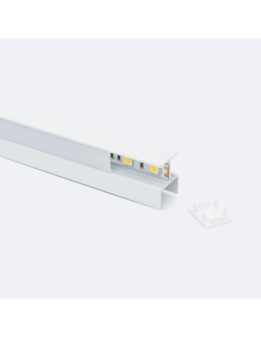 Profilé Aluminium pour Étagère avec Capot Continu pour Ruban LED jusqu'à 12 mm