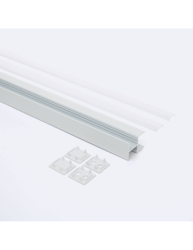 Profilé Aluminium pour Étagère avec Capot Continu pour Ruban LED jusqu'à 12 mm