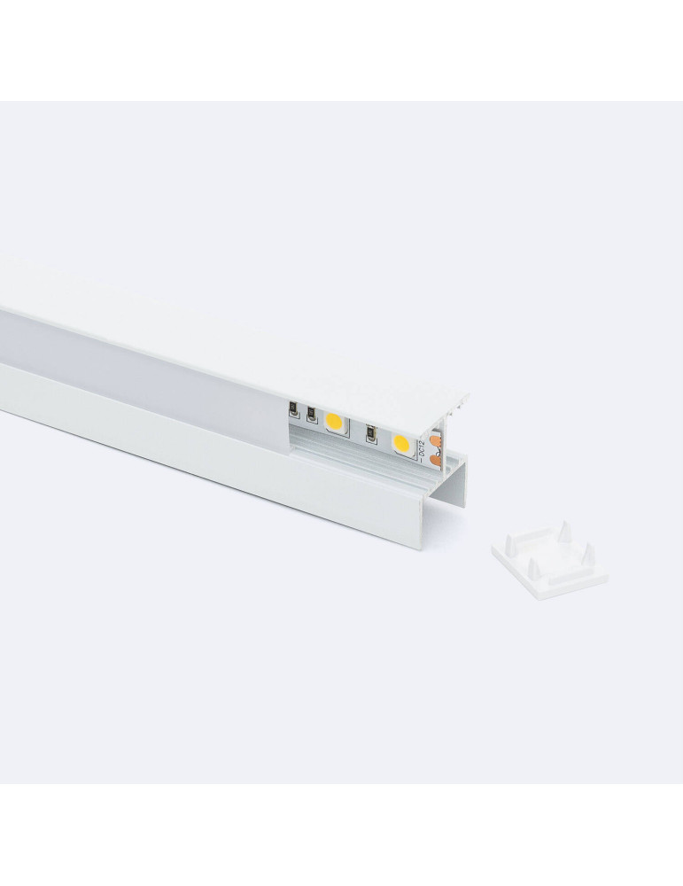 Profilé Aluminium pour Étagère avec Capot Continu pour Ruban LED jusqu'à 12 mm