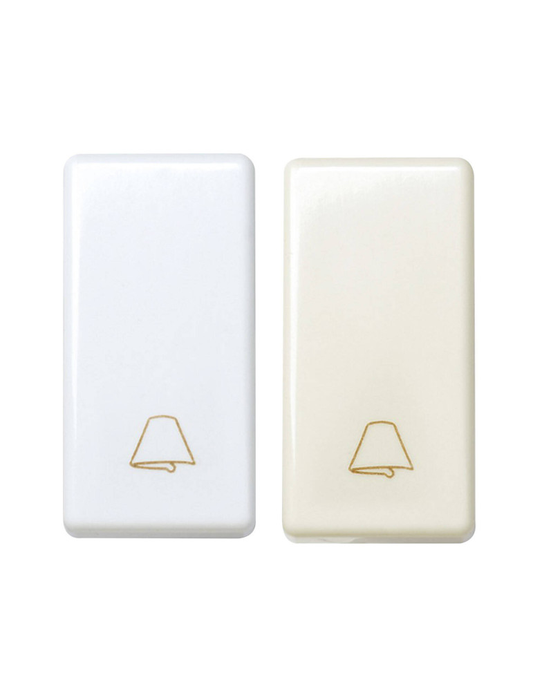 Bouton-Poussoir Simple Étroit avec Touche Sonnette SIMON 27 Play 27150
