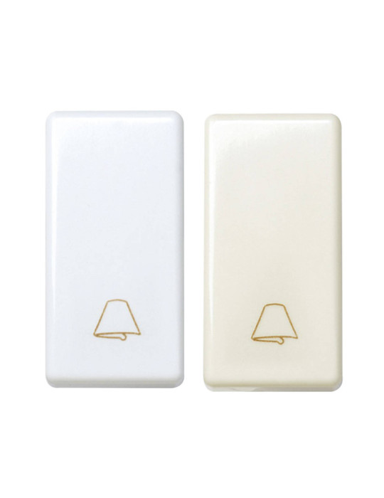 Bouton-Poussoir Simple Étroit avec Touche Sonnette SIMON 27 Play 27150