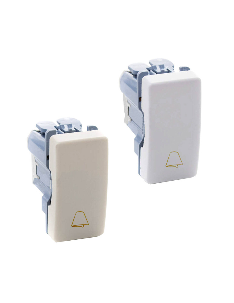 Bouton-Poussoir Simple Étroit avec Touche Sonnette SIMON 27 Play 27150