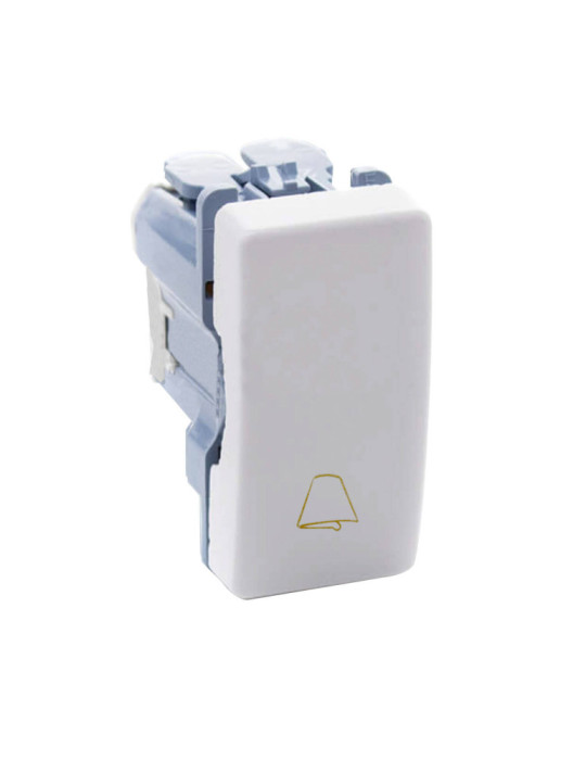 Bouton-Poussoir Simple Étroit avec Touche Sonnette SIMON 27 Play 27150