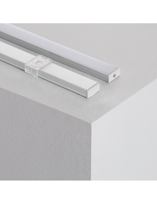 Profilé Aluminium en Saillie avec Capot Continue pour Ruban LED jusqu'à 12 mm