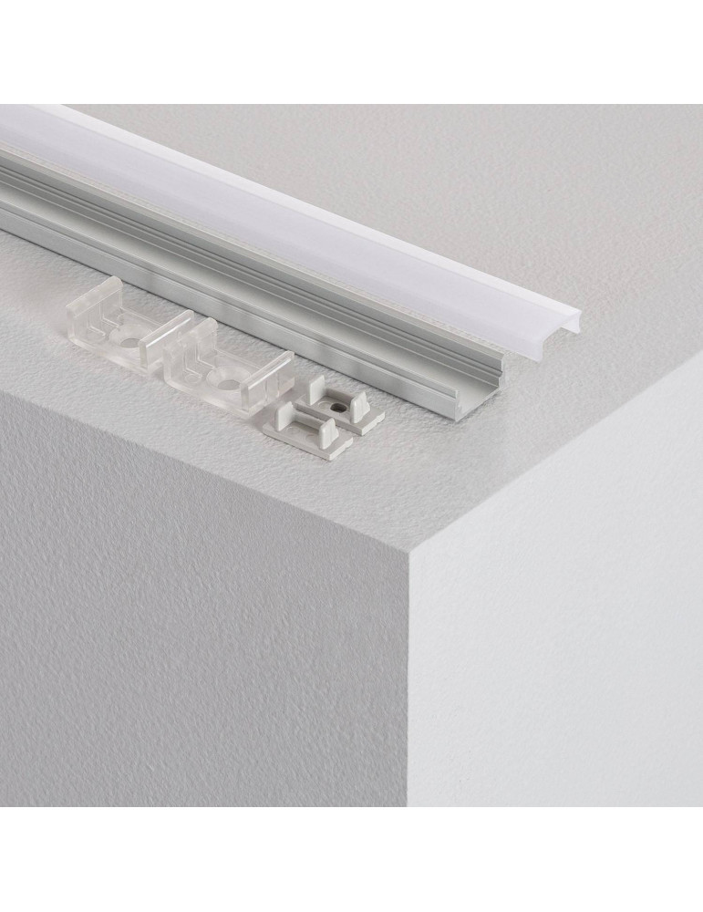 Profilé Aluminium en Saillie avec Capot Continue pour Ruban LED jusqu'à 12 mm