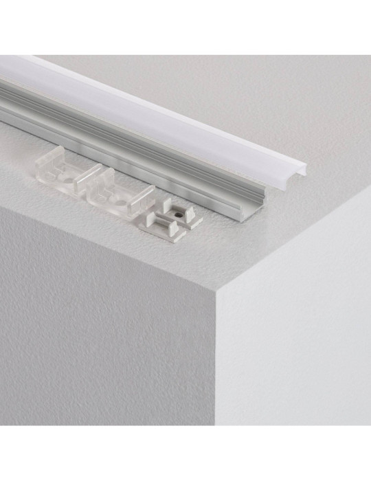 Profilé Aluminium en Saillie avec Capot Continue pour Ruban LED jusqu'à 12 mm