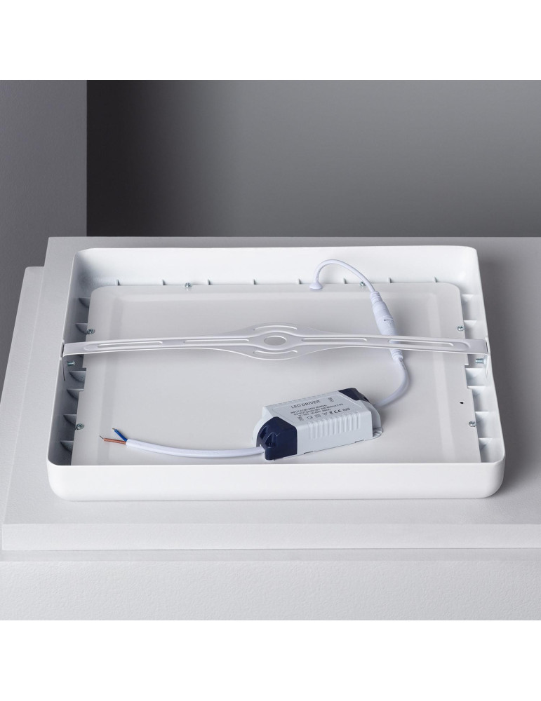 Plafonnier LED Métal Carré Design 24W Métal 300x300 mm White