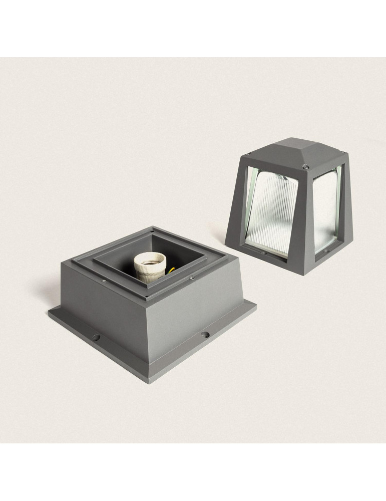 Balise Extérieure E27 Aluminium 25cm Tika