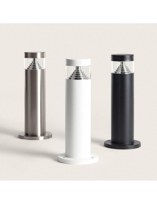 Balise LED Extérieure 5W en Saillie sur Pied 30cm Inti Inox Blanche