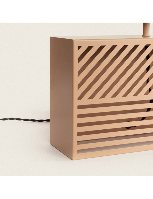 Lampe à Poser Métal et Raphia Cartago