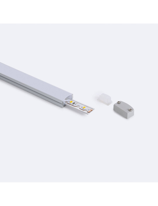 Profilé Aluminium Étanche IP65 en Saillie 2m pour Ruban LED jusqu'à 8 mm