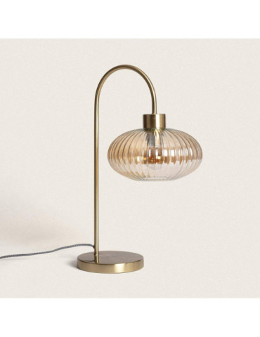 Lampe à Poser Métal et Verre Basile