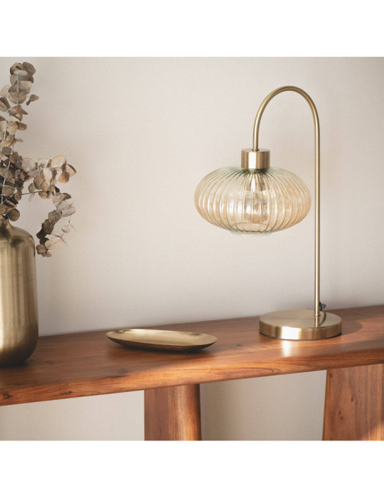 Lampe à Poser Métal et Verre Basile