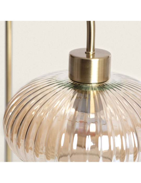 Lampe à Poser Métal et Verre Basile