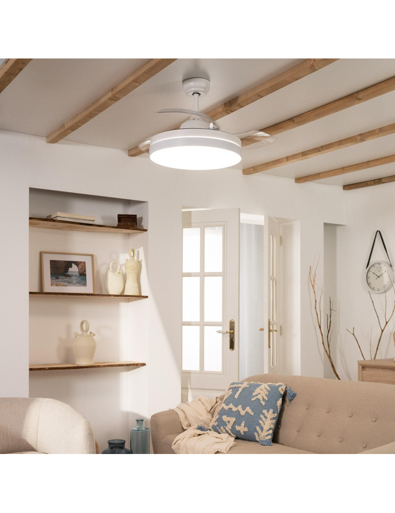 Ventilateur de Plafond Silencieux Dalori Blanc 106cm Moteur DC