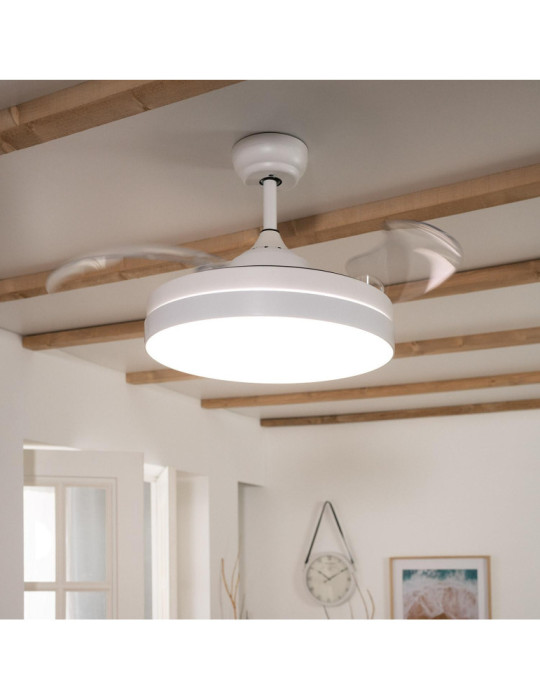 Ventilateur de Plafond Silencieux Dalori Blanc 106cm Moteur DC