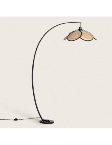 Lampadaire Rotin Arc Nirvana
