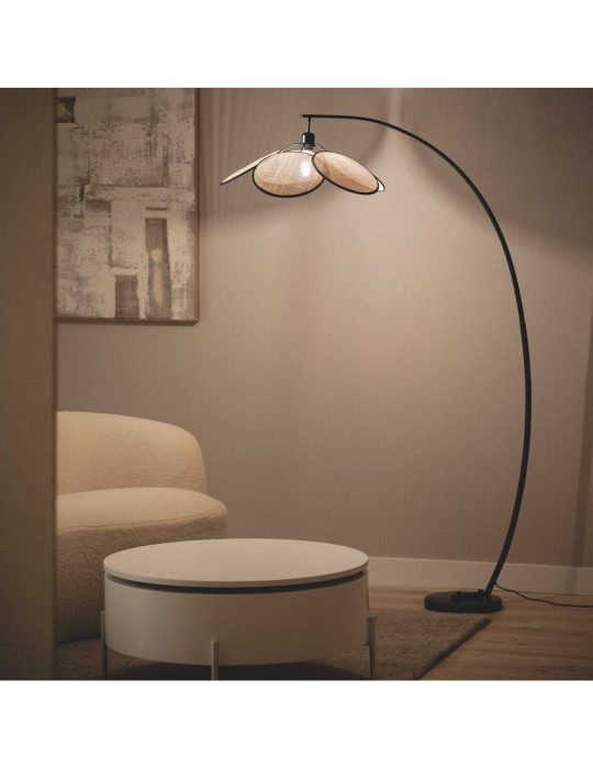 Lampadaire Rotin Arc Nirvana