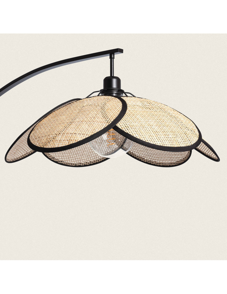 Lampadaire Rotin Arc Nirvana