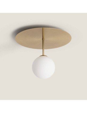 Plafonnier Métal et Verre Moonlight Brass