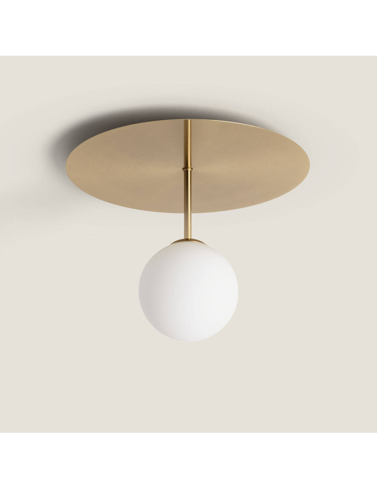 Plafonnier Métal et Verre Moonlight Brass