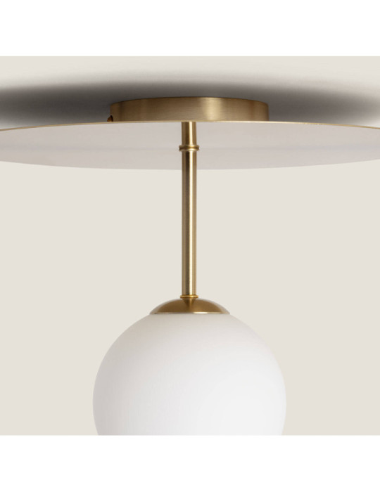 Plafonnier Métal et Verre Moonlight Brass