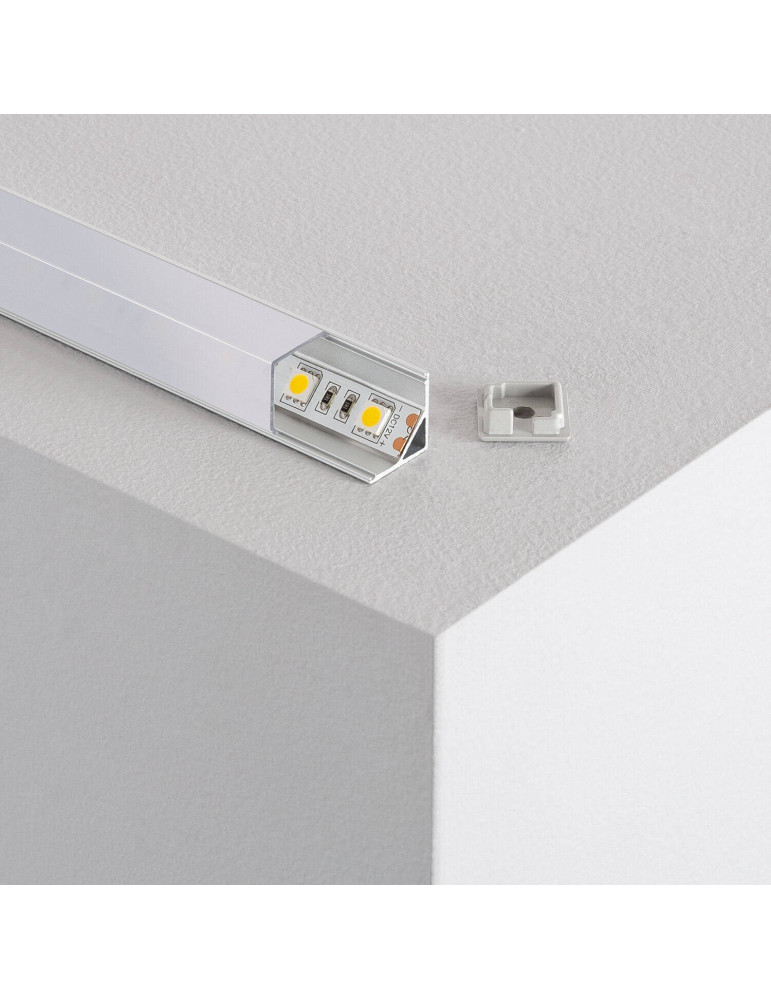 Profilé Aluminium Angle Triangulaire 2m pour Ruban LED jusqu'à 10mm