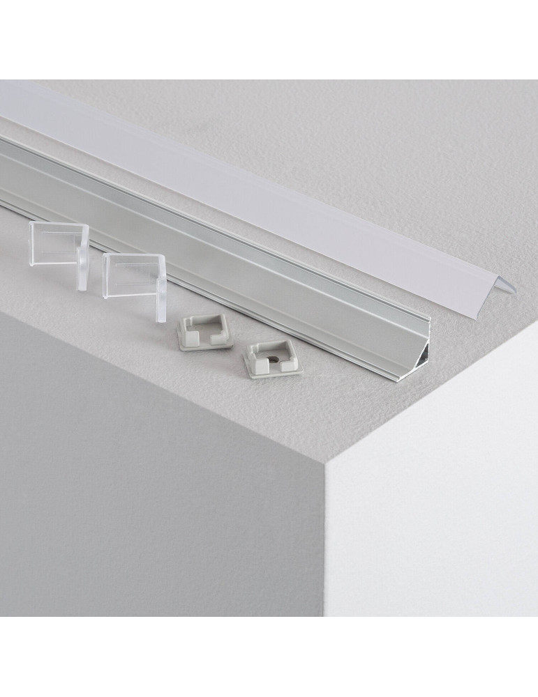 Profilé Aluminium Angle Triangulaire 2m pour Ruban LED jusqu'à 10mm