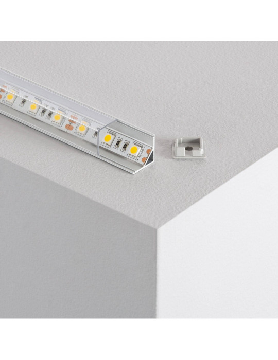 Profilé Aluminium Angle Triangulaire 2m pour Ruban LED jusqu'à 10mm