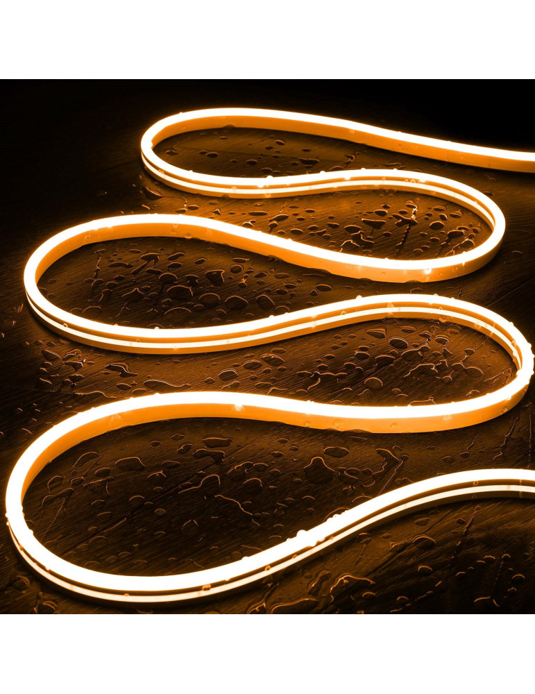 Gaine Néon LED 48V DC 120 LED/m Orange IP65 sur Mesure Coupe tous les 5 cm Gaine Néon LED 48V DC 120 LED/m Orange IP65 sur Mesure Coupe tous les 5 cm