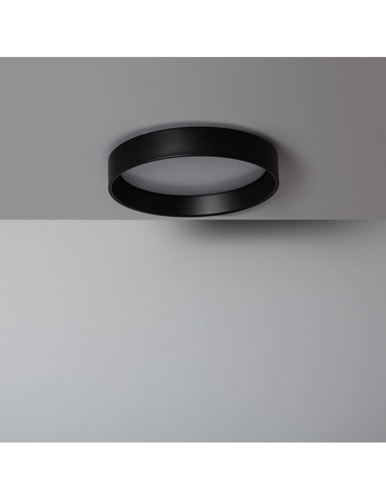 Plafonnier LED 20W Rond Ø450 mm Métal CCT Sélectionnable Noir Design